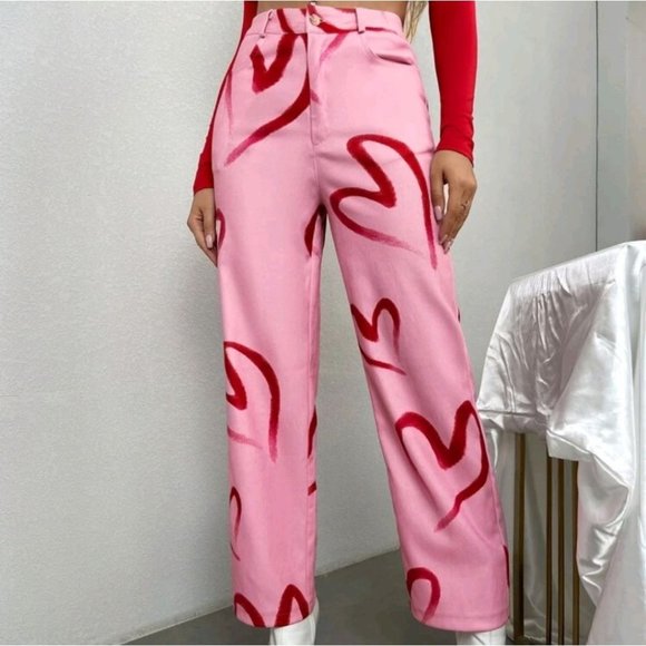 VALENTINE'S "LIPSTICK HEART" PANTS - Picture 2 of 6